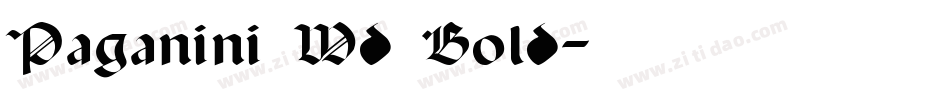 Paganini Wd Bold字体转换